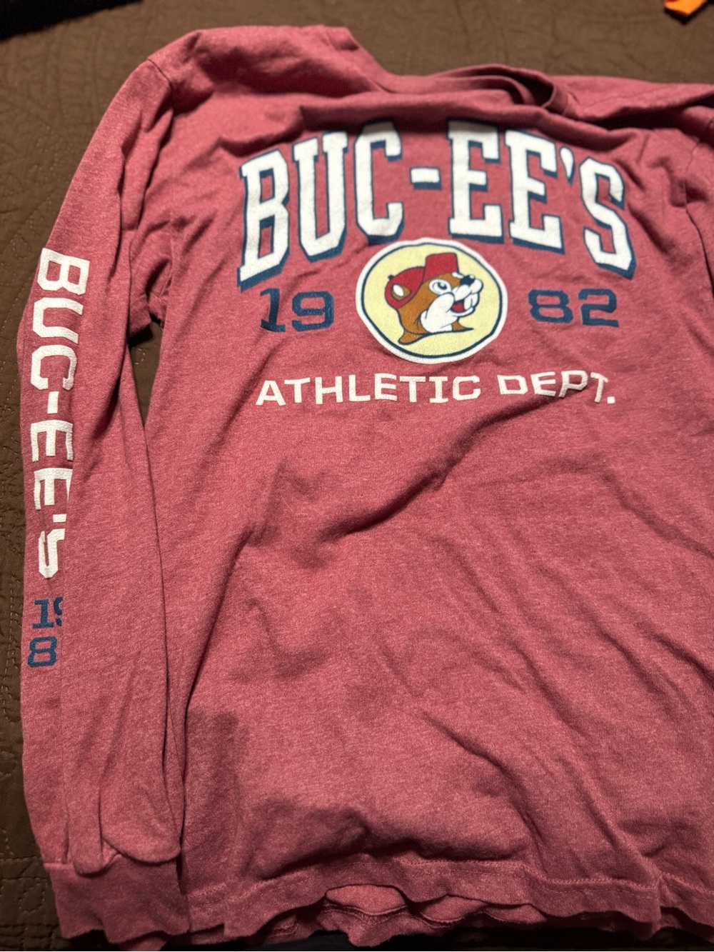 Buc-ee's Athletic Dept. Long Sleeve Tee - Maroon